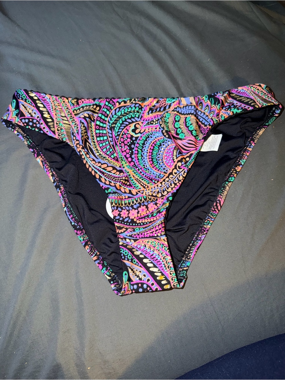 Sunshine 79 Disco Dream Hipster Metallic Paisley Bikini Bottoms -6
